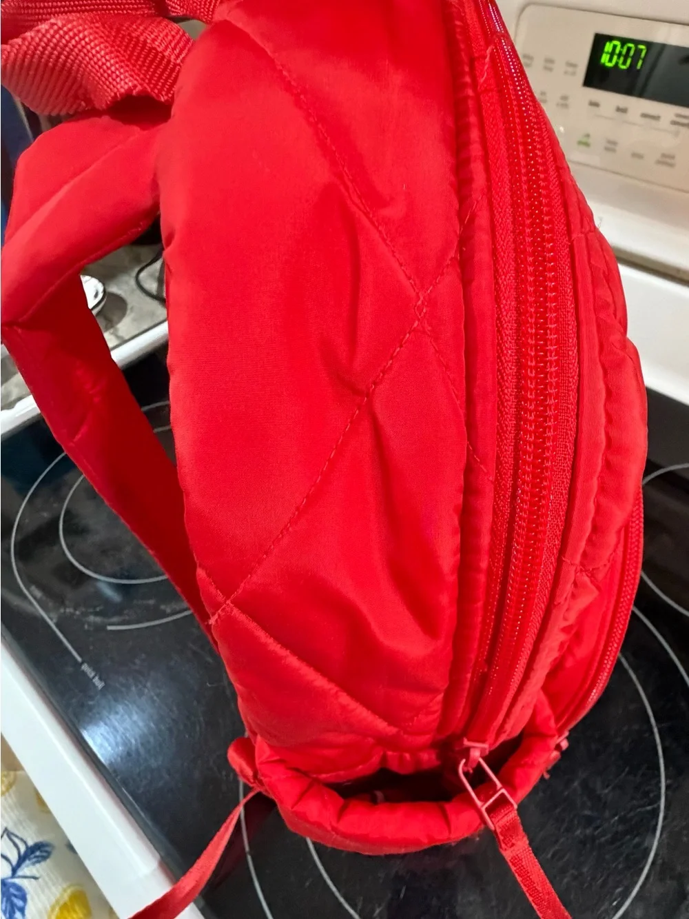 Vera Bradley Red Quilted Mini Backpack